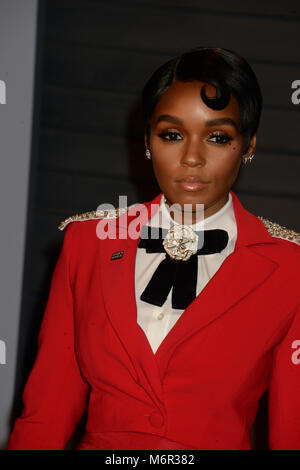 BEVERLY HILLS, Ca - 04. März: Janelle Monae besucht die 2018 Vanity Fair Oscar Partei von radhika Jones an Wallis Annenberg Center für Darstellende Künste veranstaltet am 4. März in Beverly Hills, Kalifornien 2018. Personen: Janelle Monae Stockfoto