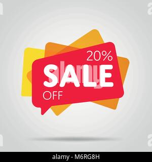 Angebot Verkauf red Tag isoliert Stock Vektor