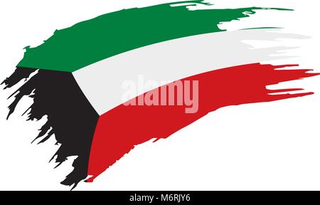 Kuwait Fahne, Vektor, Abbildung Stock Vektor