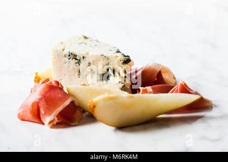 Gorgonzola und Prosciutto Stockfoto