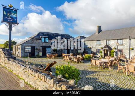 Jamaica Inn ist eine historische Poststation von 1750 an bolventor am Bodmin Moor - die Einstellung für einen berühmten Daphne Du Maurier Roman Stockfoto