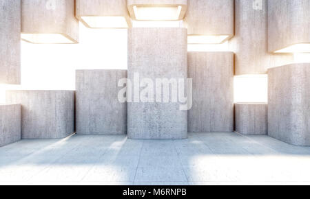Abstrakte moderne Struktur Textur Beton 3D Rendering image Stockfoto