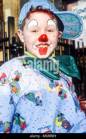 Clown die Teilnahme an der jährlichen clown Service bei Londo Kirche. Stockfoto