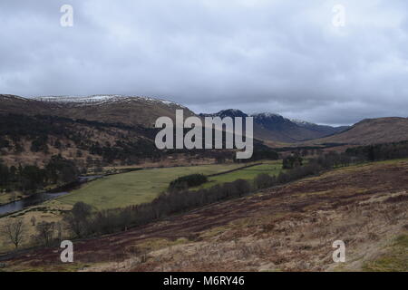 "Lochs" "berge" des ams Cotland "Wasserfälle" "Fluss". Stockfoto