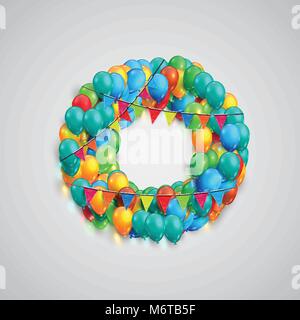 Bunte Schrift von Ballons, Vektor Stock Vektor