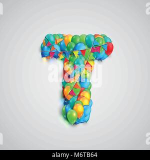 Bunte Schrift von Ballons, Vektor Stock Vektor