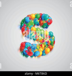 Bunte Schrift von Ballons, Vektor Stock Vektor