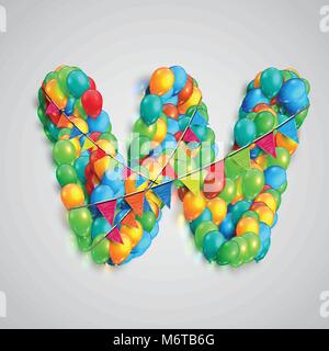 Bunte Schrift von Ballons, Vektor Stock Vektor