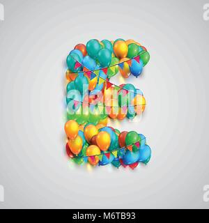 Bunte Schrift von Ballons, Vektor Stock Vektor