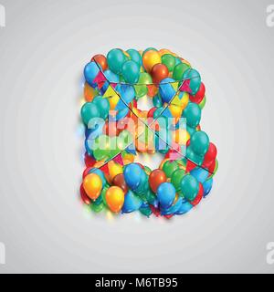 Bunte Schrift von Ballons, Vektor Stock Vektor