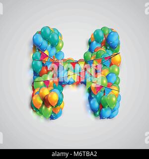 Bunte Schrift von Ballons, Vektor Stock Vektor