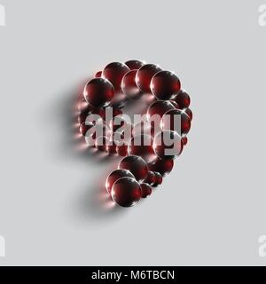 Eine Zahl, die von roten Kugeln, Vektor Stock Vektor