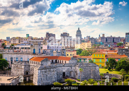 Havanna, Kuba Altstadt Skyline. Stockfoto