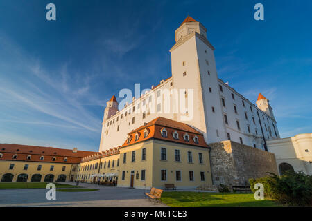 Die Hrad Schloss in Bratislava, die slowakische Hauptstadt Stockfoto