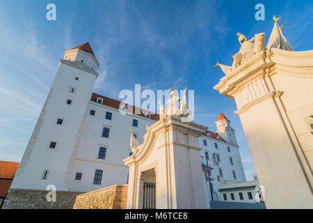 Die Hrad Schloss in Bratislava, die slowakische Hauptstadt Stockfoto