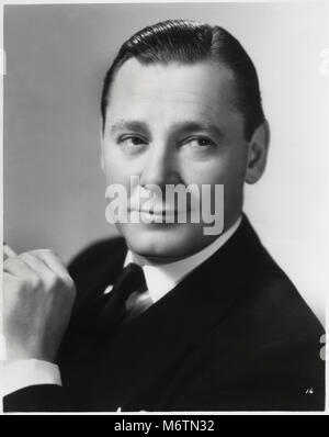 Herbert Marshall, Werbung Portrait für den Film, 'Mad über Musik', Universal Pictures, 1938 Stockfoto