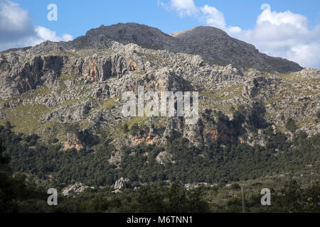 Tramontana Mountains in der Nähe von Lluc; Mallorca; Spanien Stockfoto