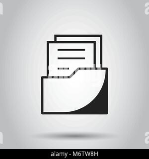 Dokument flachbild Vektor icon. Archivieren von Daten Datei Symbol logo Illustration. Business Konzept einfache flache Piktogramm auf isolierten Hintergrund. Stock Vektor