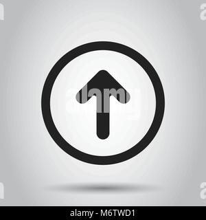 Pfeil nach oben Vektor icon. Nach vorne zeigende Pfeil Abbildung. Business Konzept einfache flache Piktogramm auf isolierten Hintergrund. Stock Vektor