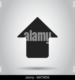 Pfeil nach oben Vektor icon. Nach vorne zeigende Pfeil Abbildung. Business Konzept einfache flache Piktogramm auf isolierten Hintergrund. Stock Vektor