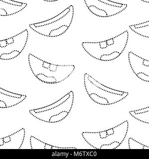 Muster mit Mund Gesichtsausdruck lächeln lachen Vector Illustration Stock Vektor