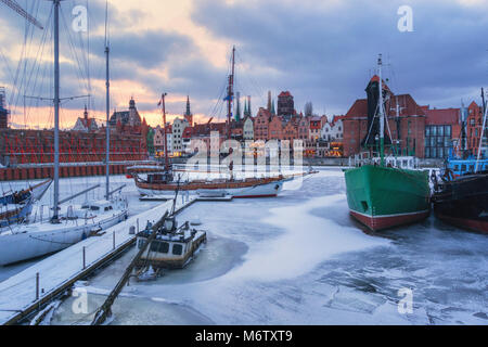 Winter in Danzig, Polen Stockfoto