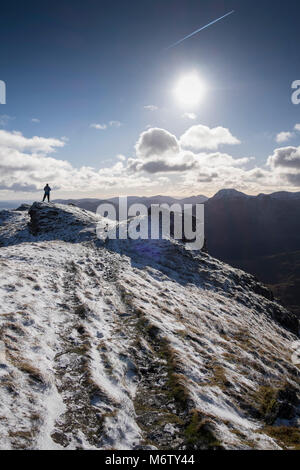 Bergwandern in den Arrochar Alps, Ben Vorlich. Stockfoto