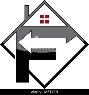 Logo W Pfeil Eigenschaft Stock Vektor