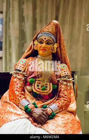 Traditionelle Kathakali Hindu Performance Art in Kerala Stockfoto