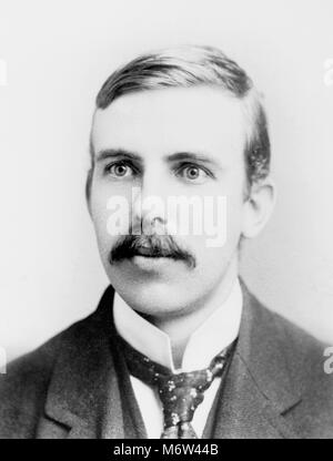 Sir Ernest Rutherford. Portrait von Ernest Rutherford, 1. Baron Rutherford von Nelson (1871-1937). Foto von Bain Nachrichten Service, 1908. Stockfoto