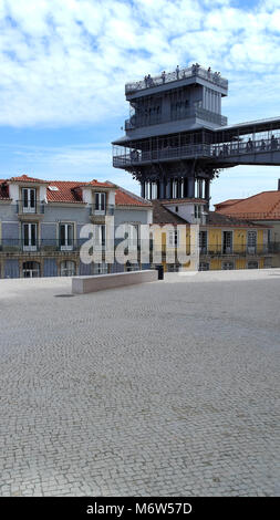 Santa Justa Aufzug, Lissabon, Portugal Stockfoto