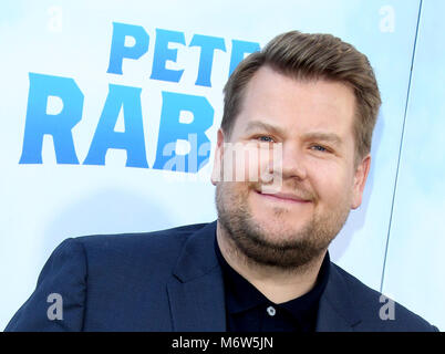 "Premieren Peter Hase" im Grove mit: James Corden Wo: Los Angeles, Kalifornien, Vereinigte Staaten, wenn: 03 Feb 2018 Credit: Adriana Barraza/WENN.com M. Stockfoto