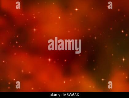 Abstrakte kosmischen Red galaxy Hintergrund. Bunte nebula, Milchstraße, Kosmos, Energie und glänzenden Sternen. Weltraum. Farbenfrohe Cosmos. Sky Vector Illustration des Universums. Stock Vektor