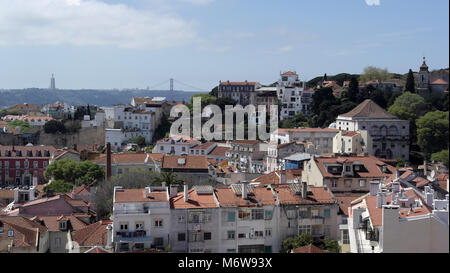 Blick über Lissabon, der Hauptstadt von Portugal Stockfoto