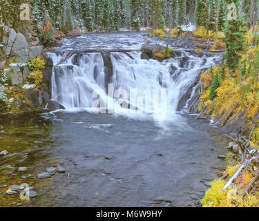 Lewis fällt auf den Lewis River im Herbst im Yellowstone-Nationalpark, wyoming Stockfoto