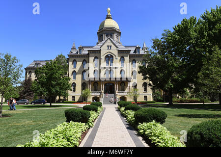 South Bend, IN, USA – 24. Juni 2016: Campus der University of Notre Dame in South Bend, Indiana. Stockfoto