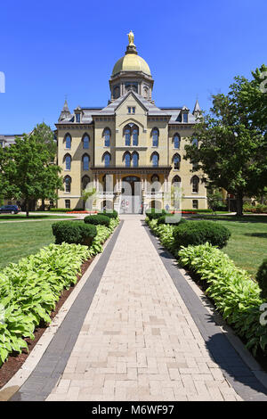 South Bend, IN, USA – 24. Juni 2016: Campus der University of Notre Dame in South Bend, Indiana. Stockfoto