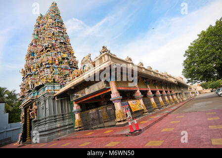 Horizontale Ansicht der Sri Manika Vinyagar Kovil Hindutempel in Colombo, Sri Lanka. Stockfoto