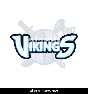 Vikings sport Logo, Vektor Emblem Stock Vektor