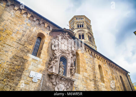 Genua (Genova), Italien, 25. März 2017 - Blick auf die Kirche San Donato, historisches Zentrum, Genua (Genova), Italien Stockfoto