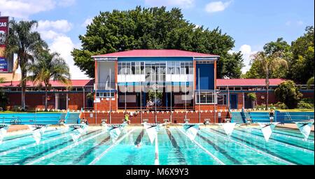 Hillcrest Pool in Hatfield. Pretoria, Südafrika. Stockfoto