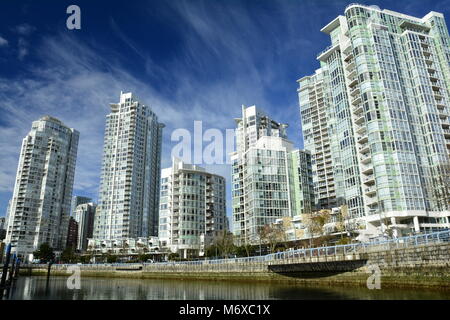 Luxus Immobilien in Yaletown Viertel von Vancouver, BC, Kanada. Stockfoto