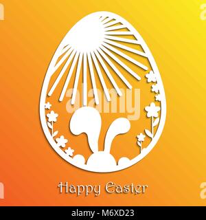 Frohe Ostern. Ostern Grußkarte. Vector Illustration. Stock Vektor