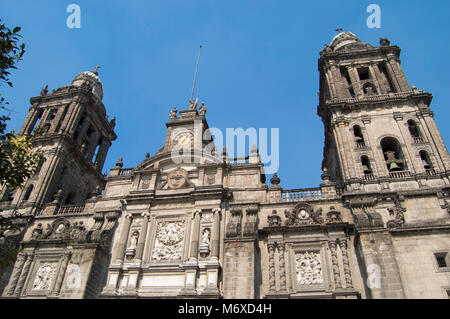 Kathedrale in El Zocalo, Mexico City, CDMX Stockfoto