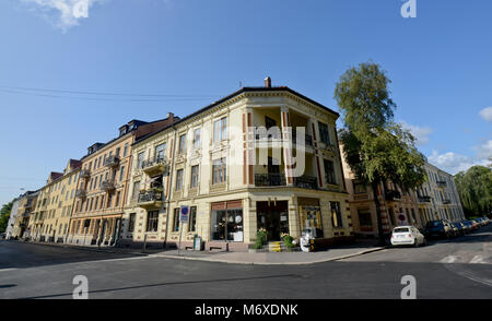 Farbenfrohe Gebäude im Stadtteil Majorstuen Nachbarschaft, Frogner, Oslo, Norwegen Stockfoto