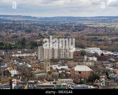 Luftaufnahme von Ashford, Kent, Großbritannien Stockfoto