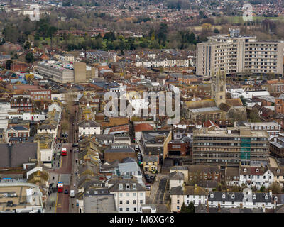 Luftaufnahme von Ashford, Kent, Großbritannien Stockfoto