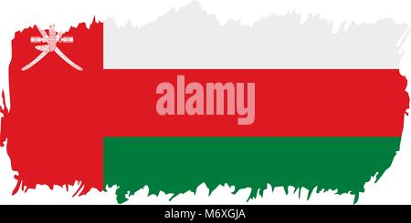 Oman Flagge, Vektor, Abbildung Stock Vektor