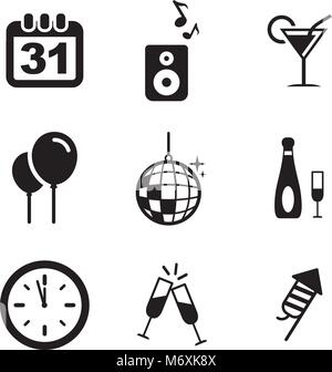 Silvester Symbole Stock Vektor