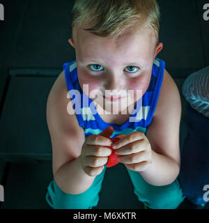 Porträt eines Jungen, Reykjavik, Island Stockfoto